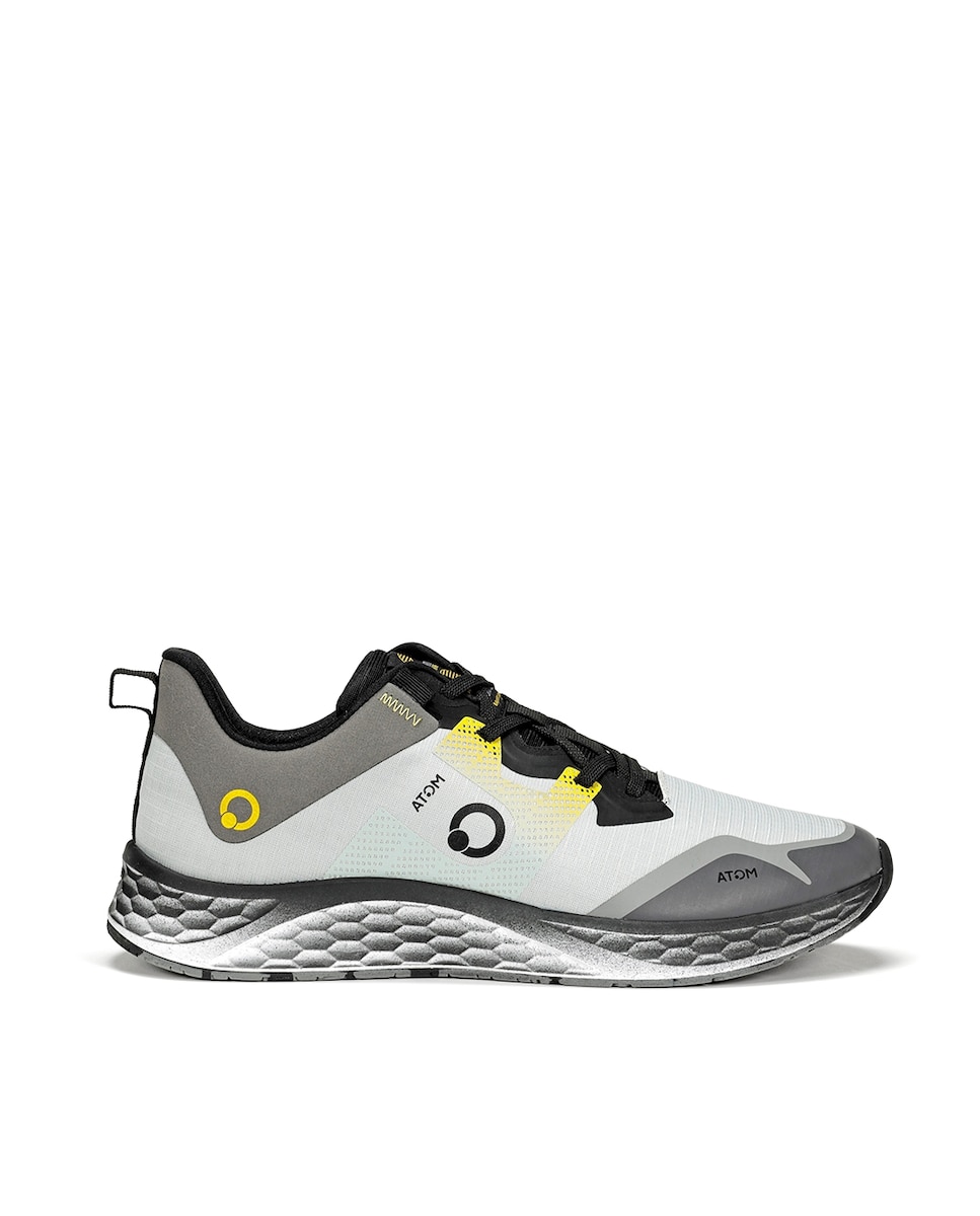 Серые мужские спортивные туфли на шнуровке Atom, серый