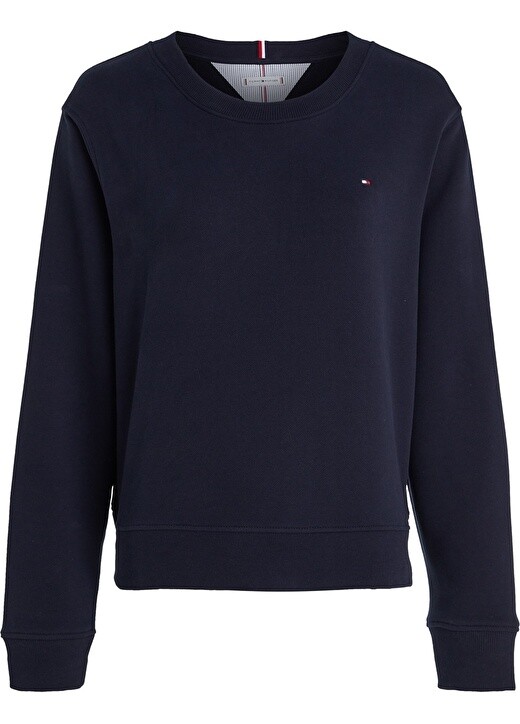 

Однотонная синяя женская толстовка с круглым вырезом Tommy Hilfiger, Синий