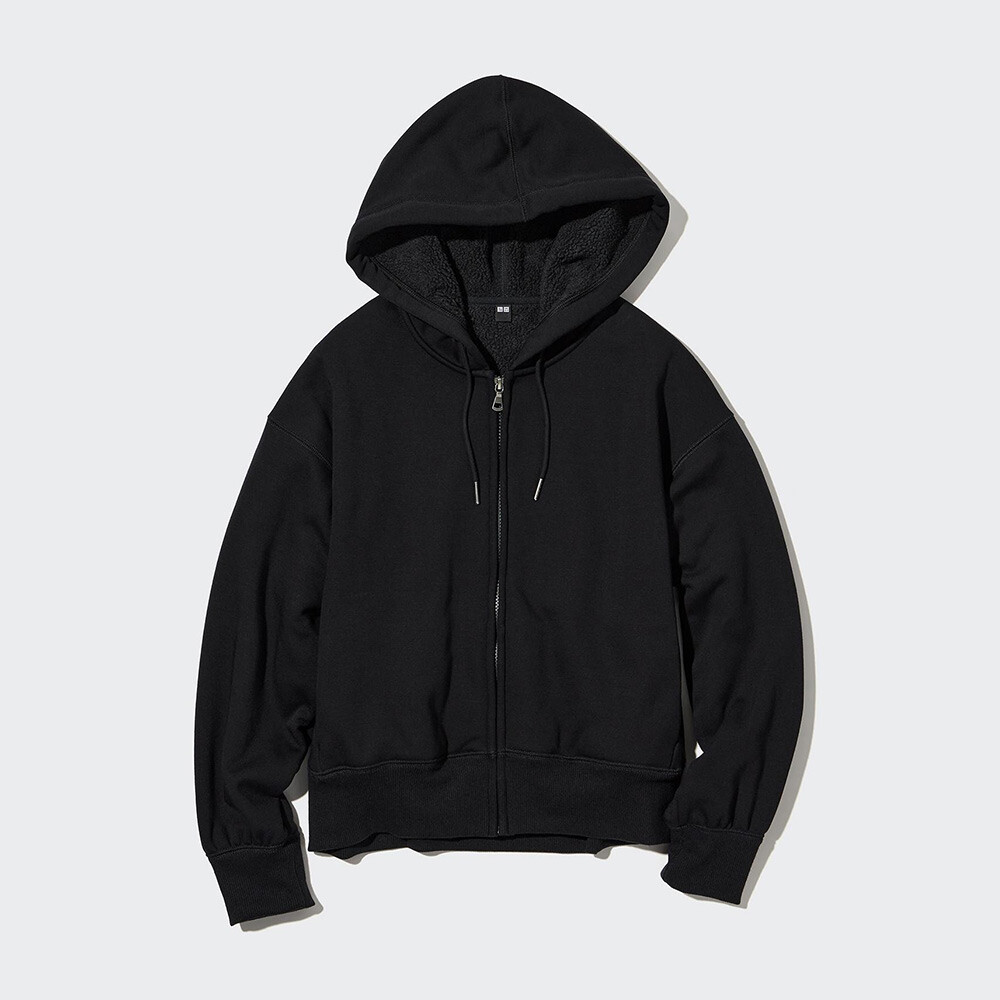 

Куртка Uniqlo Heattech спортивная на молнии с капюшоном, черный
