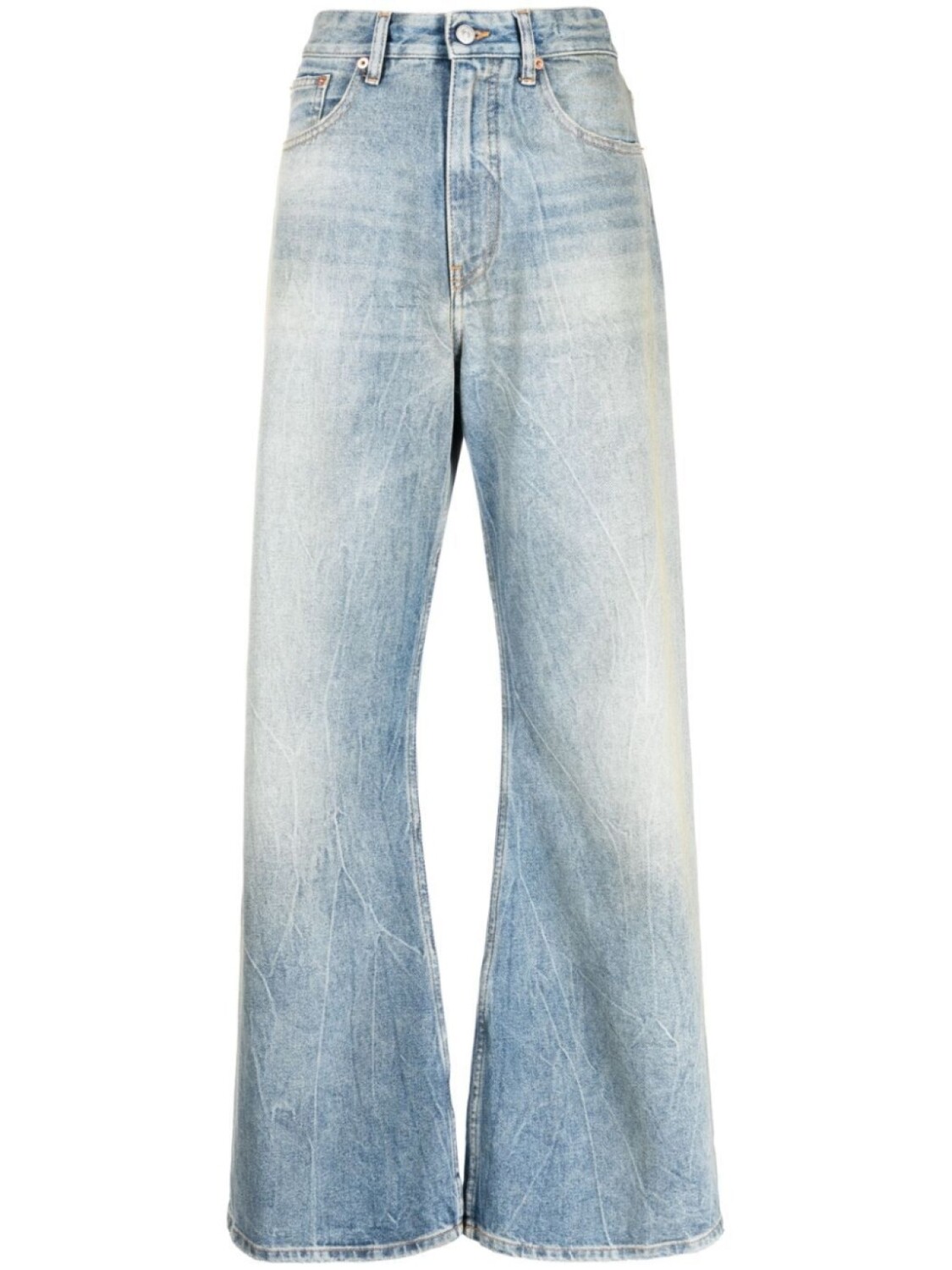 

MM6 Maison Margiela джинсы широкого кроя с завышенной талией, синий