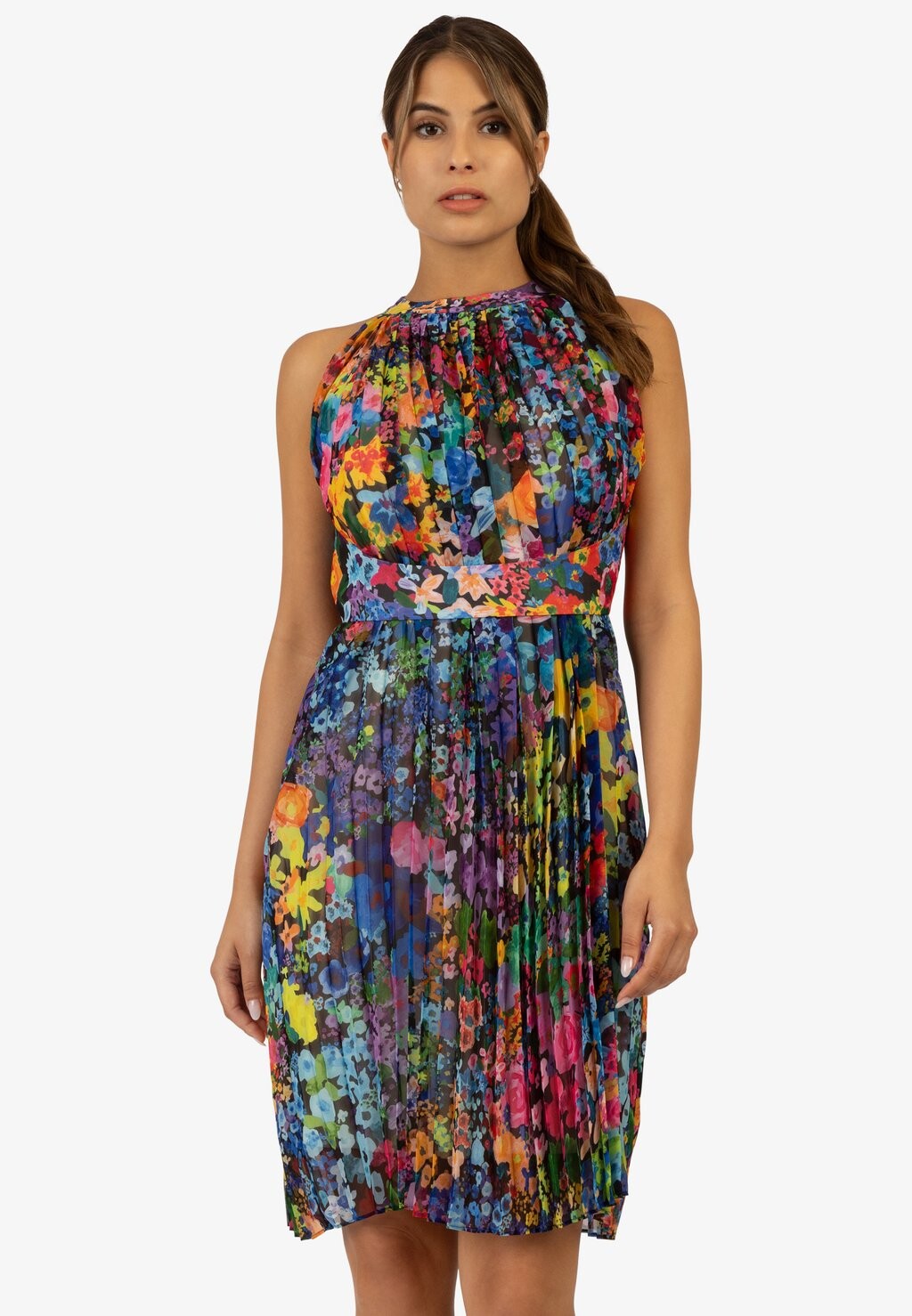 

Повседневное платье KURZES PLISSEE Apart, цвет blau multicolor