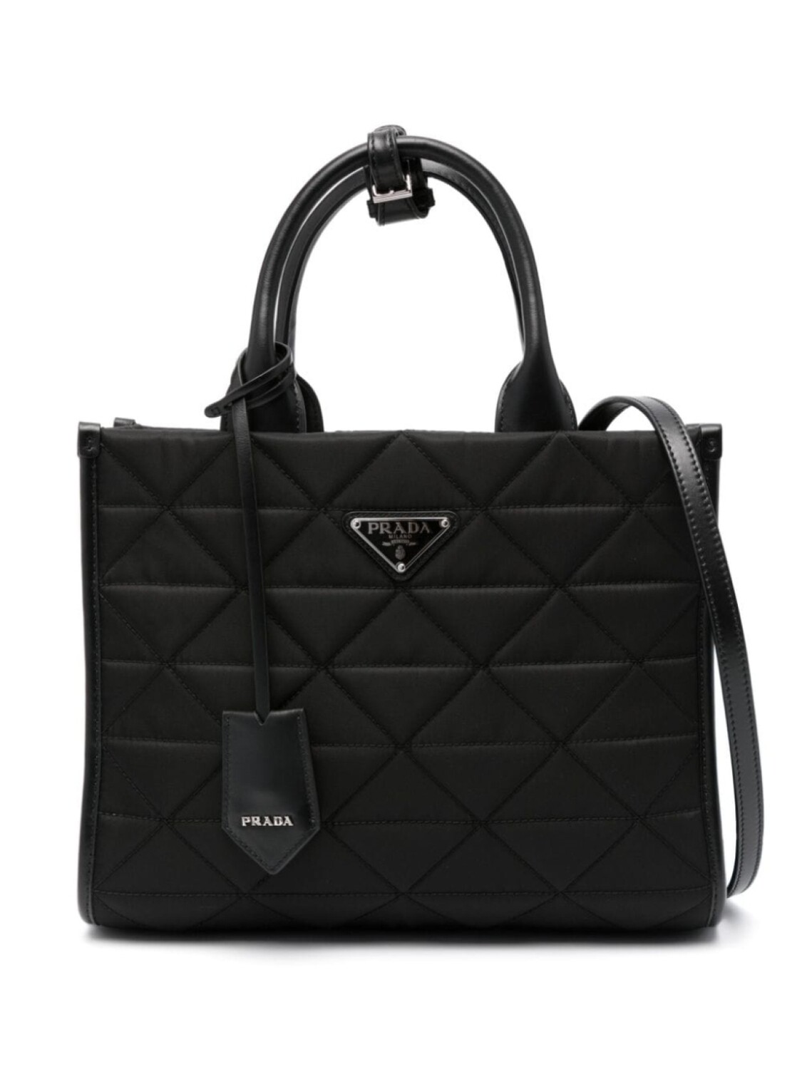 

Prada стеганая сумка-тоут Symbole, черный