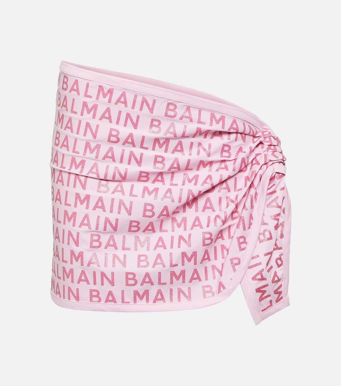 

Пляжное платье с логотипом Balmain, розовый