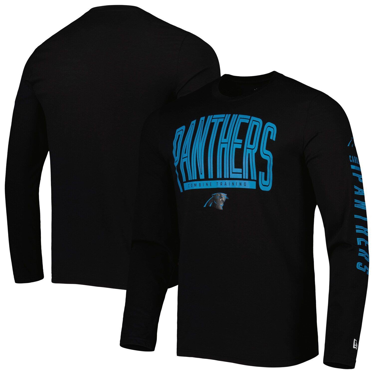 

Мужская черная футболка с длинным рукавом Carolina Panthers Joint Authentic Home Stadium New Era, Черный