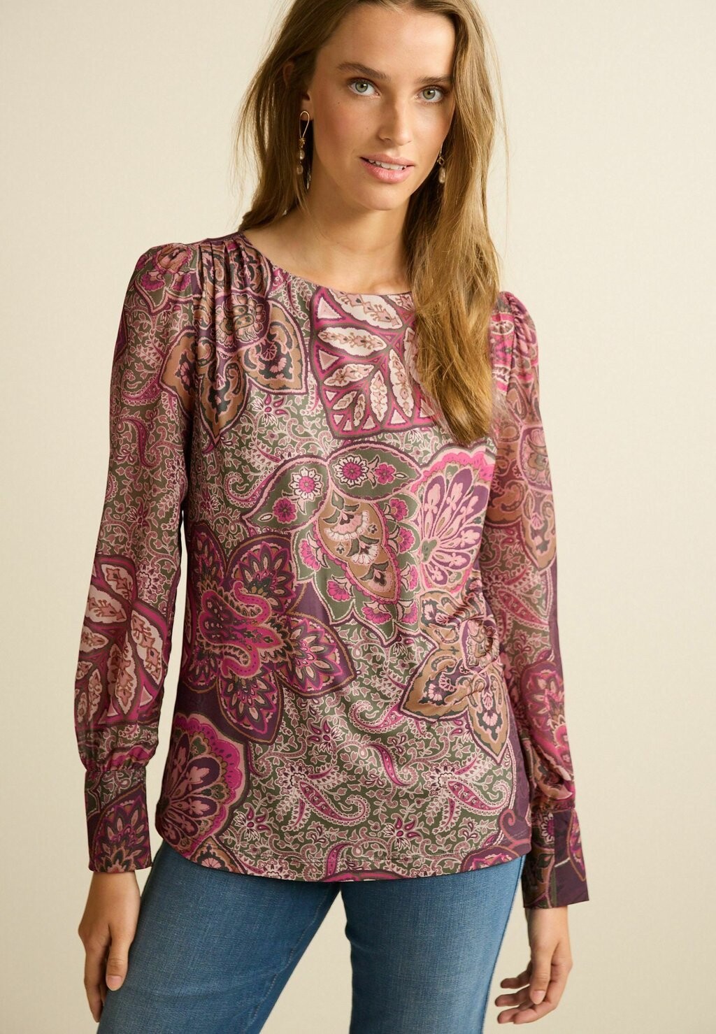 

Блузка LONG SLEEVE CUFF Next, цвет pink paisley