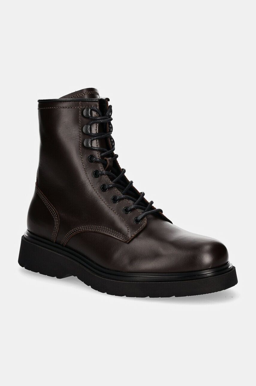 

Кожаные походные ботинки Calvin Klein LACE UP BOOT W/ ZIP LTH, коричневый