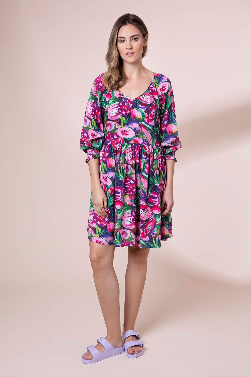 

Фиолетовое мини-платье Cut Fruit EcoVero Laurie Anorak, фиолетовый
