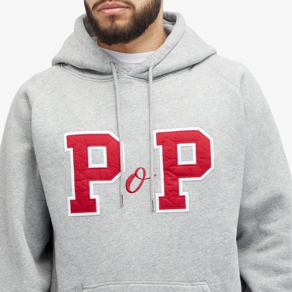 

Pop Trading Company Толстовка с капюшоном College P, серый