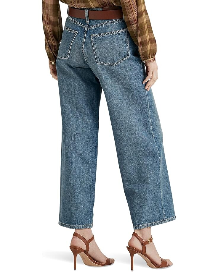 

Джинсы LAUREN Ralph Lauren Petite High-Rise Wide-Leg Jeans in Sophie Wash, цвет Sophie Wash