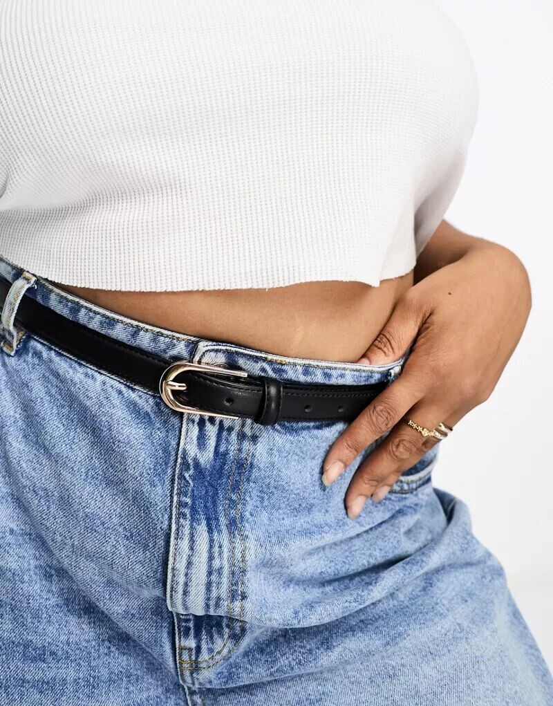 

Узкий ремень на талию и бедра ASOS DESIGN Curve, Белый