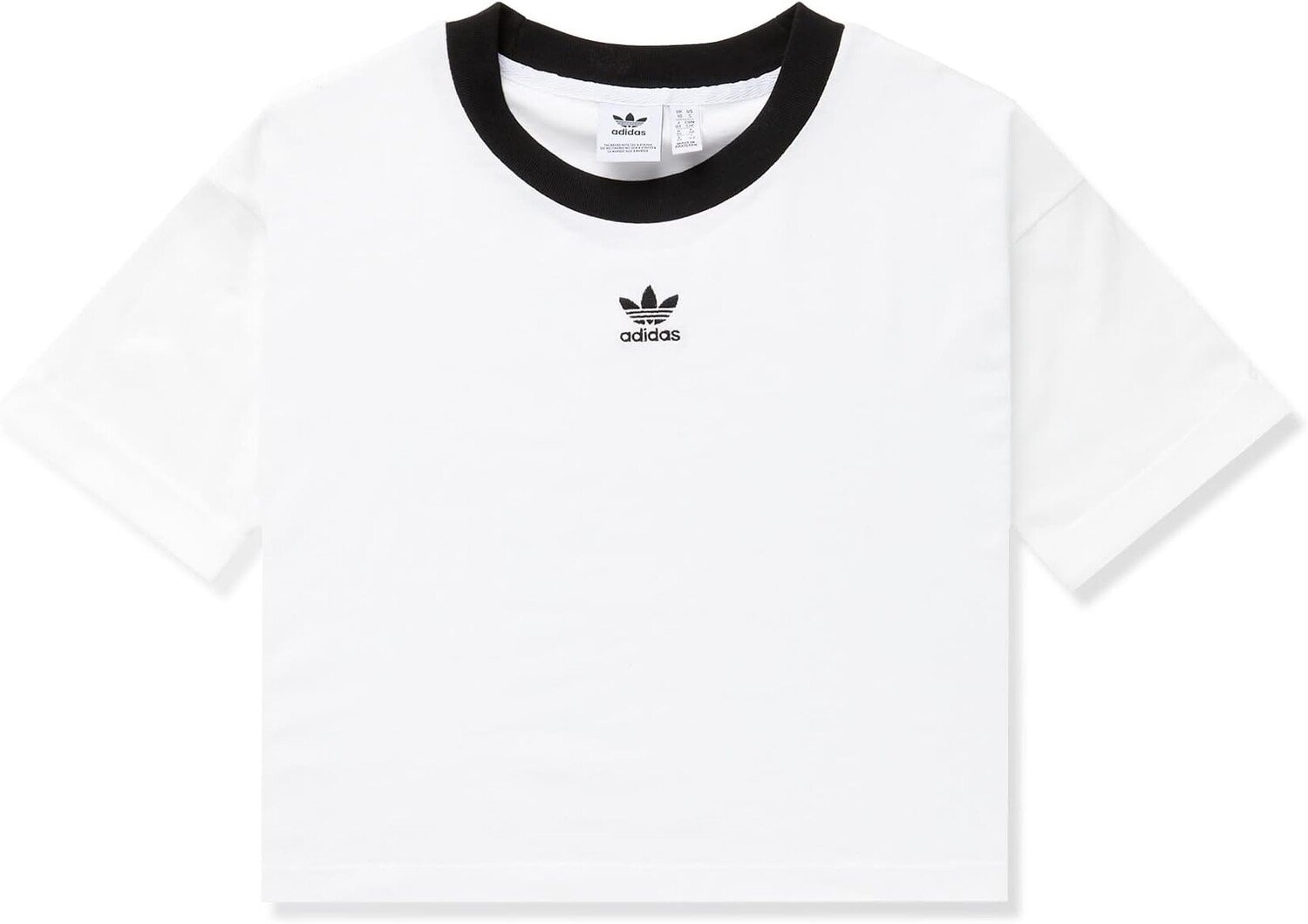 

Укороченный топ adiColor adidas, цвет White/Black