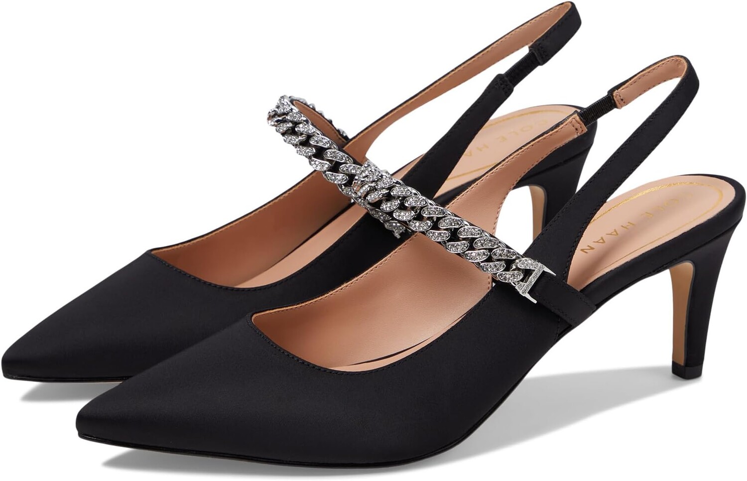 

Балетки Vandam Slingback Jewel Pump 65 mm Cole Haan, цвет Black Satin