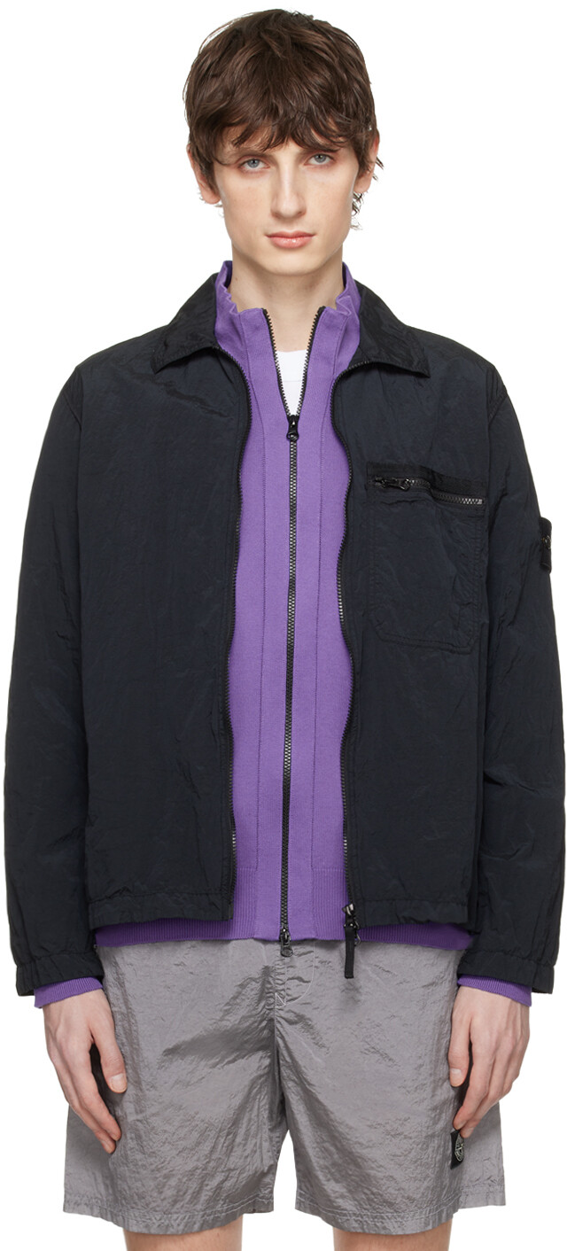 

Черная куртка с нашивками Stone Island, цвет Black