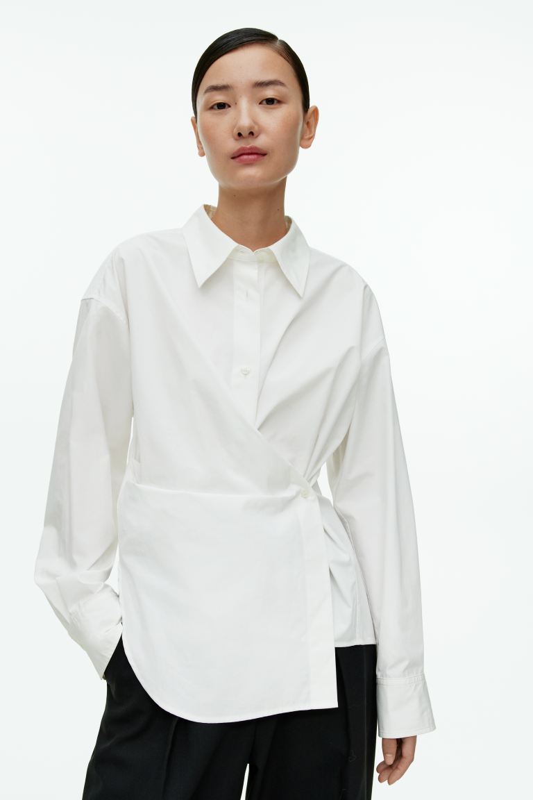 Асимметричная рубашка Arket, белый платье рубашка arket белый