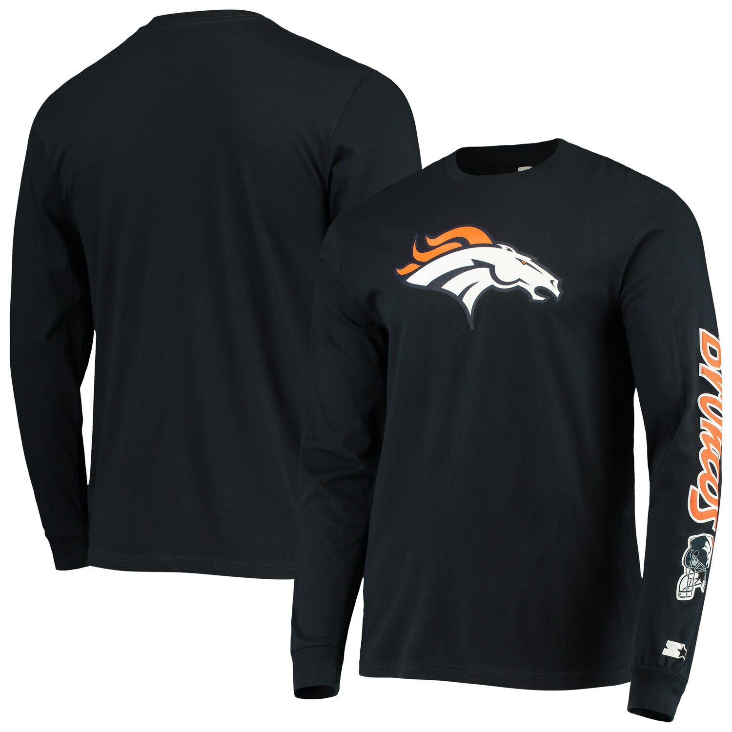 

Мужская темно-синяя футболка с длинным рукавом Denver Broncos Halftime Starter, Синий