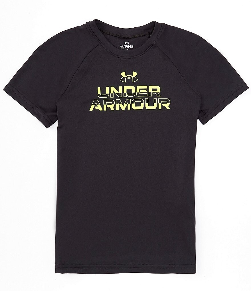 

Футболка с короткими рукавами Under Armour Big Boys UA Tech с надписью, черный