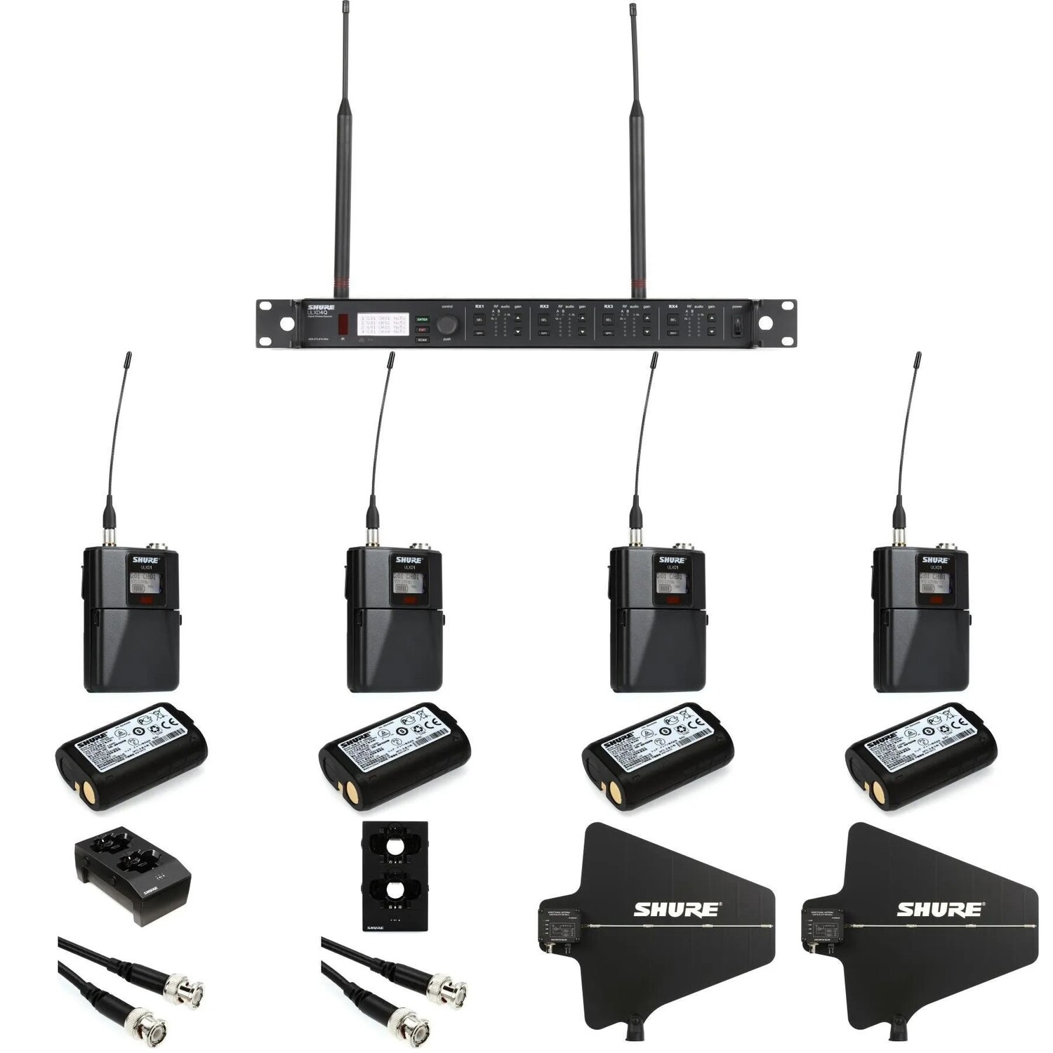 

4-канальный поясной беспроводной комплект Shure ULXD4Q — браслет J50A