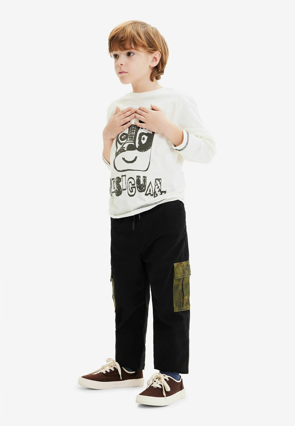 

Футболка с принтом ARTY ANIMAL Desigual, цвет white