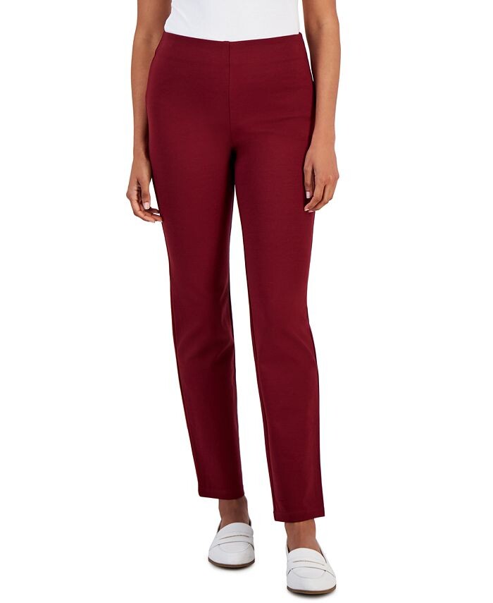 

Миниатюрные брюки без застежки Ponté-Knit JM Collection, красный