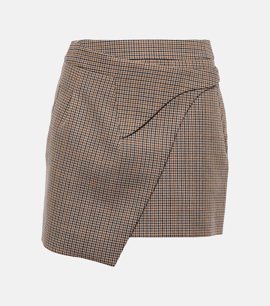 

Мини-юбка из шерсти в клетку WARDROBE.NYC, разноцветный