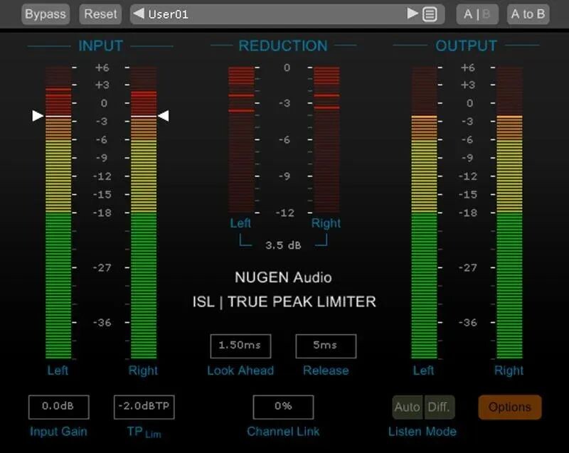 

NUGEN Audio ISL 2 DSP Плагин True Peak Limiter в реальном времени