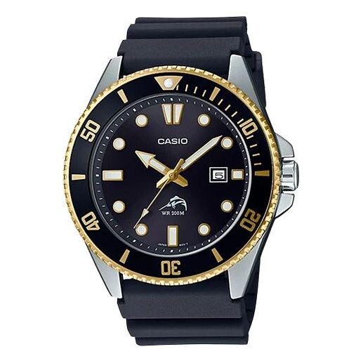 

Часы CASIO STANDARD Stainless Steel Waterproof Black Sports Mens BlackGold Analog, черный