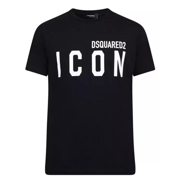 

Футболка printed cotton t-shirt Dsquared2, черный