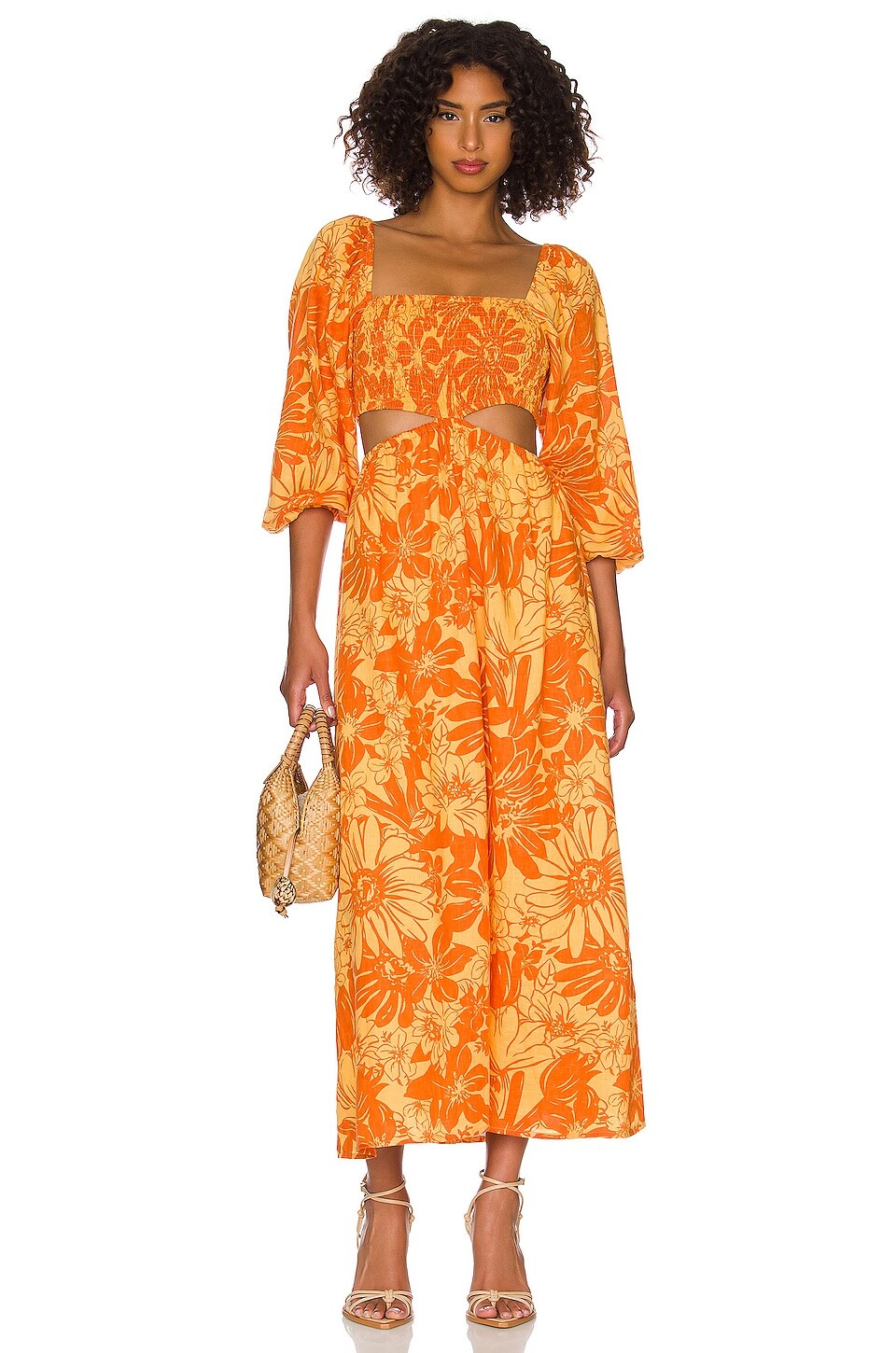 

Платье миди FAITHFULL THE BRAND Nadiva, цвет Zani Floral Print