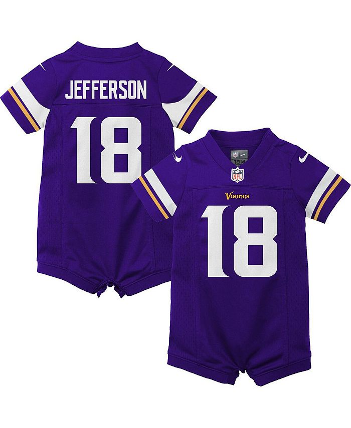 Фиолетовый трикотажный комбинезон Justin Jefferson Minnesota Vikings Game для новорожденных Nike, фиолетовый
