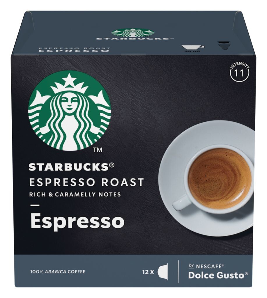 

Starbucks от Nescafe Dolce Gusto 12 капсул Эспрессо Обжаренный кофе Арабика Nestlé