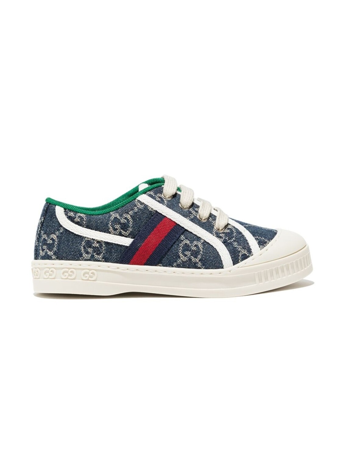 

Gucci Kids кеды с узором GG Supreme, синий
