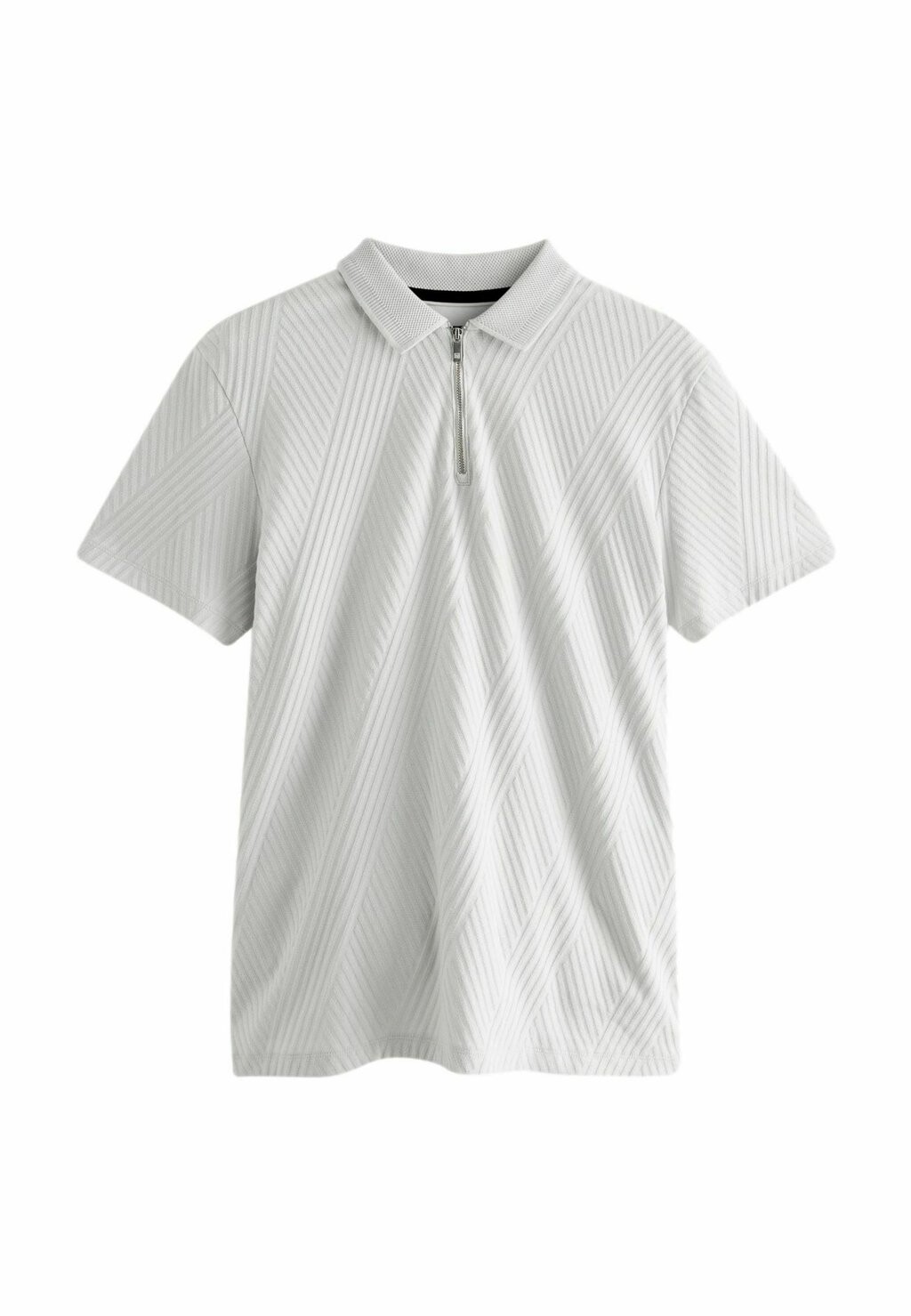 

Поло TEXTURED SLIM FIT Next, серый