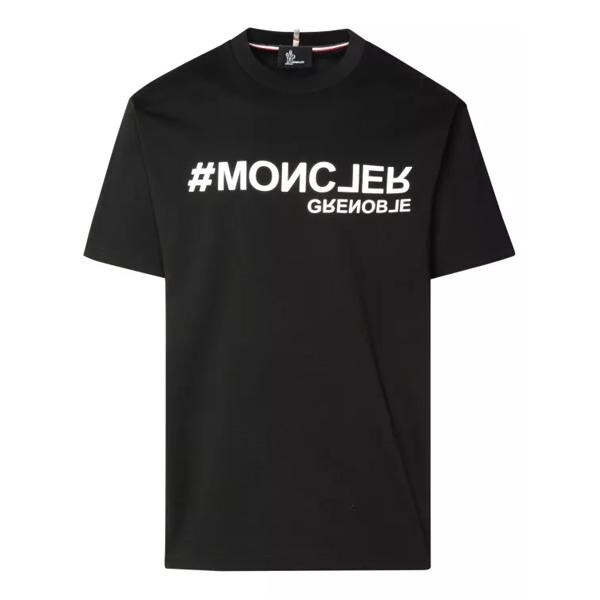 

Футболка black cotton t-shirt Moncler, черный