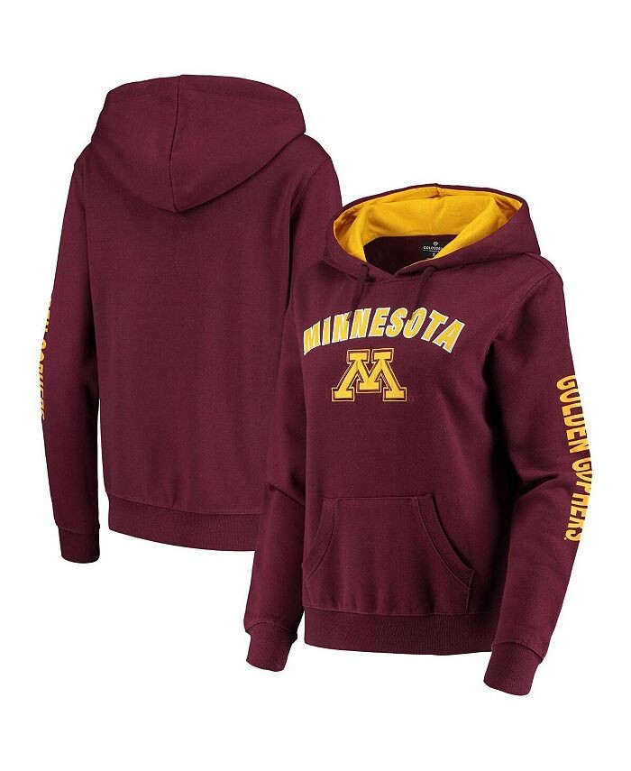 

Женский бордовый пуловер с капюшоном Minnesota Golden Gophers Loud and Proud Colosseum, красный