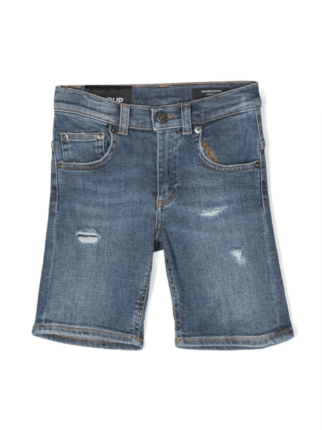 

DONDUP KIDS джинсовые шорты с прорезями, синий