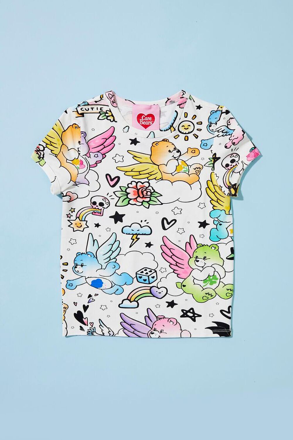 

Футболка с принтом Girls Care Bears Forever 21, белый