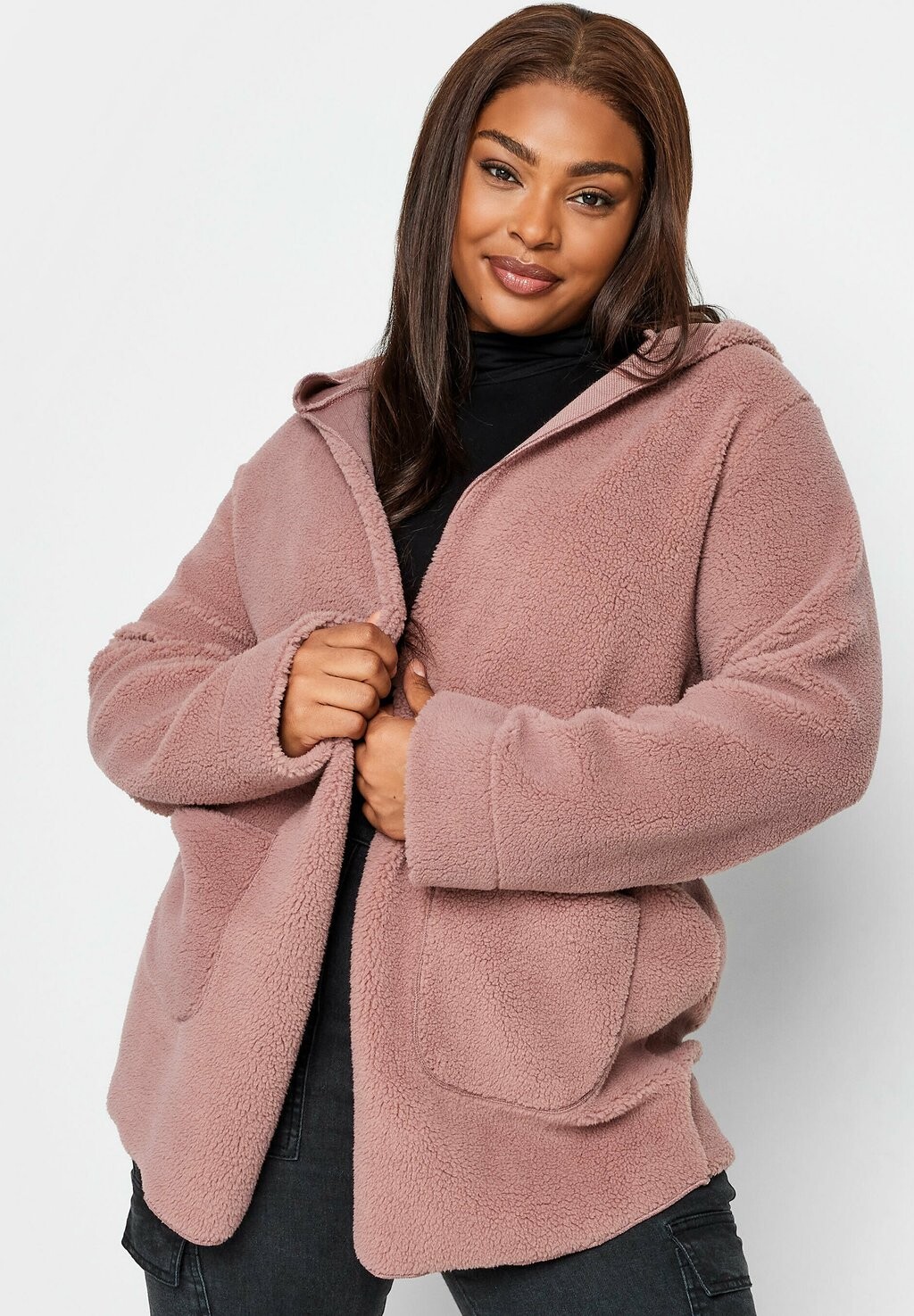 

Короткое пальто Yours Clothing, Розовый