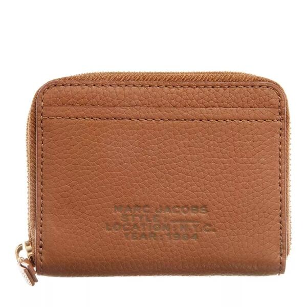 

Кошелек the leather zip around wallet argan Marc Jacobs, коричневый