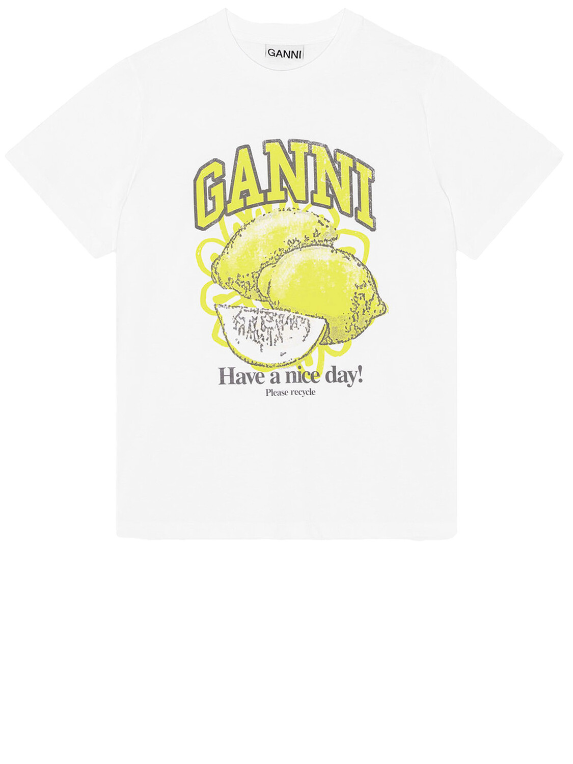 

Футболка Ganni Lemon, белый
