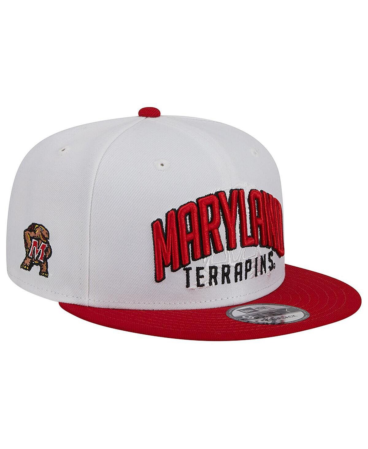 

Мужская бело-красная двухцветная шляпа Snapback 9FIFTY Maryland Terrapins New Era