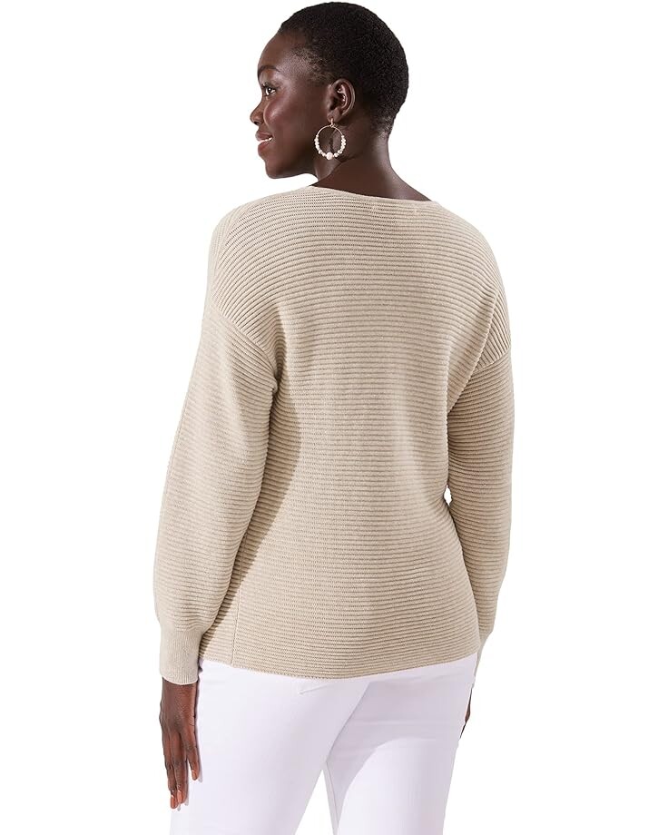 

Свитер Tommy Bahama Bonita Sequin Ottoman V-Neck, цвет Camel Heather