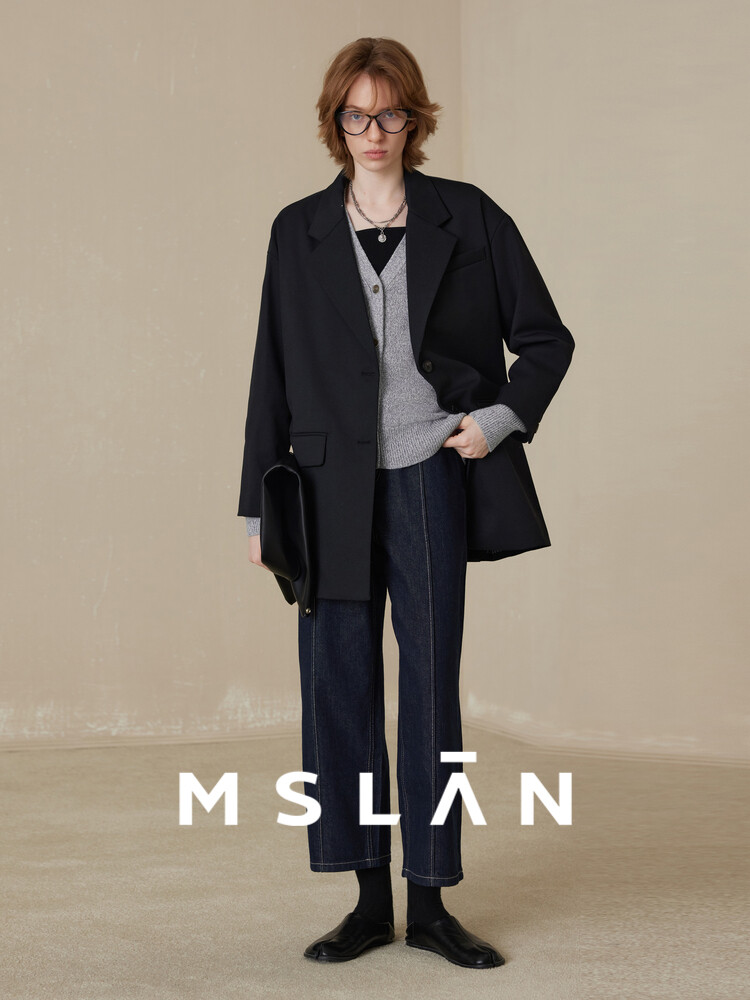 

Блейзер MSlan с разрезом, черный