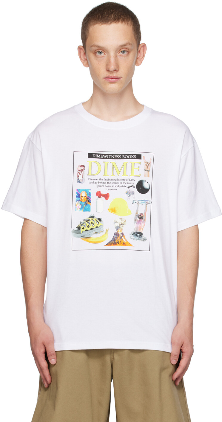 

Белая футболка Dimewitness Books, Белый