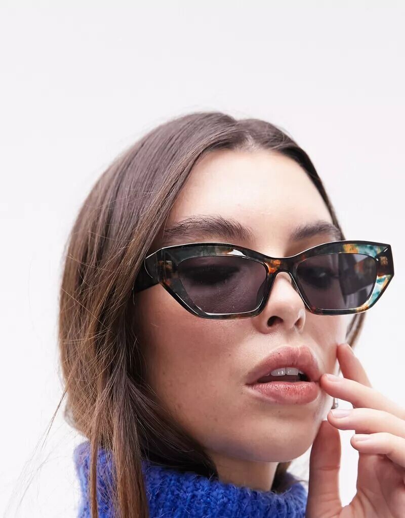

Разноцветные солнцезащитные очки "кошачий глаз" Topshop Sunflower
