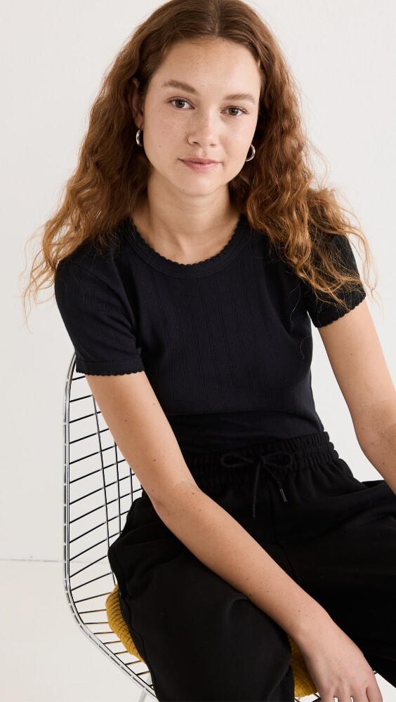 

Футболка Leset Pointelle Short Sleeve, черный