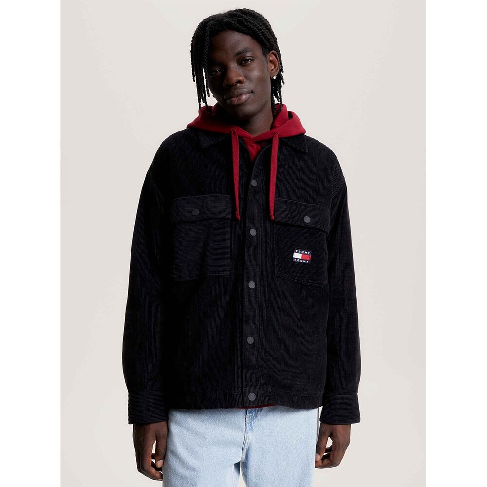 

Рубашка Tommy Jeans Sherpa Lined Cord, черный