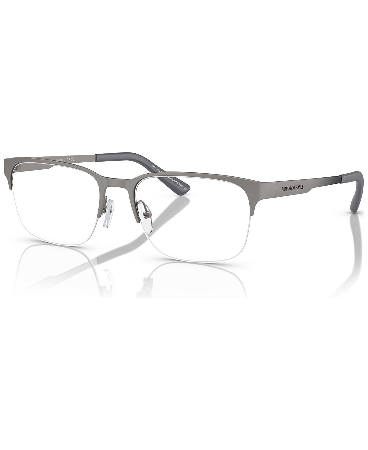Мужские прямоугольные очки, AX1060 55 Armani Exchange зажигалка lotus 6720 fusion gunmetal matte