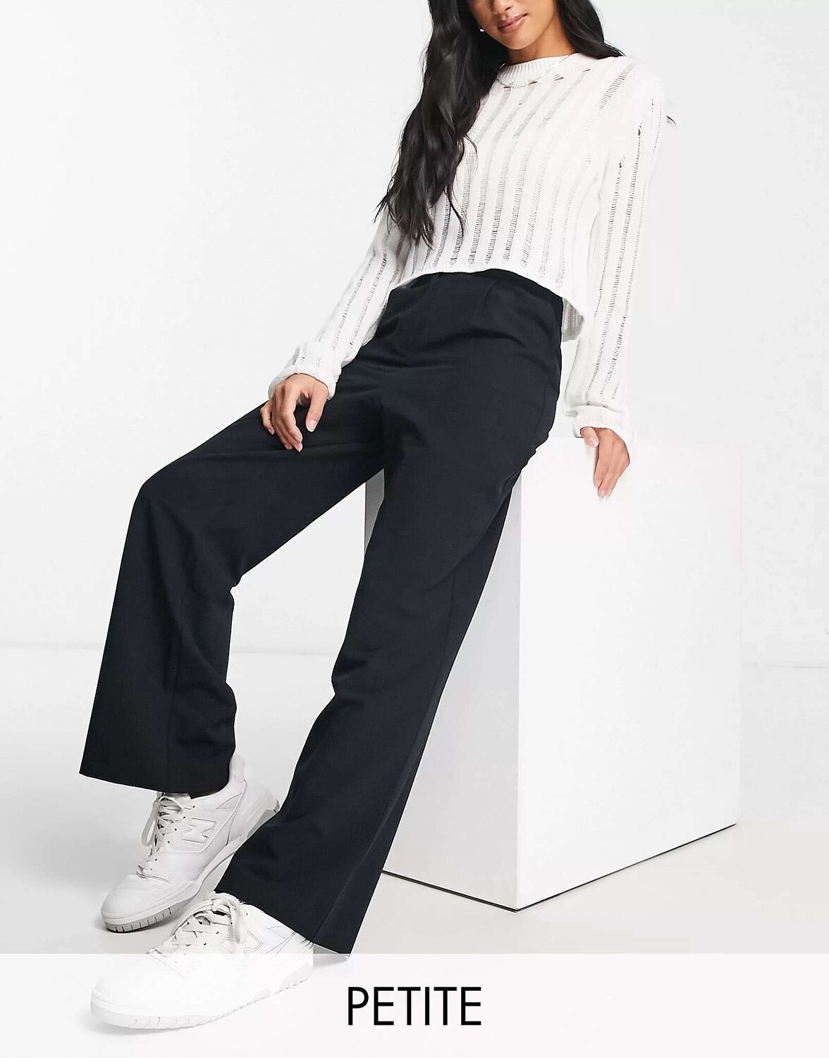 

Черные брюки с напуском Miss Selfridge Petite - ЧЕРНЫЕ, Черный