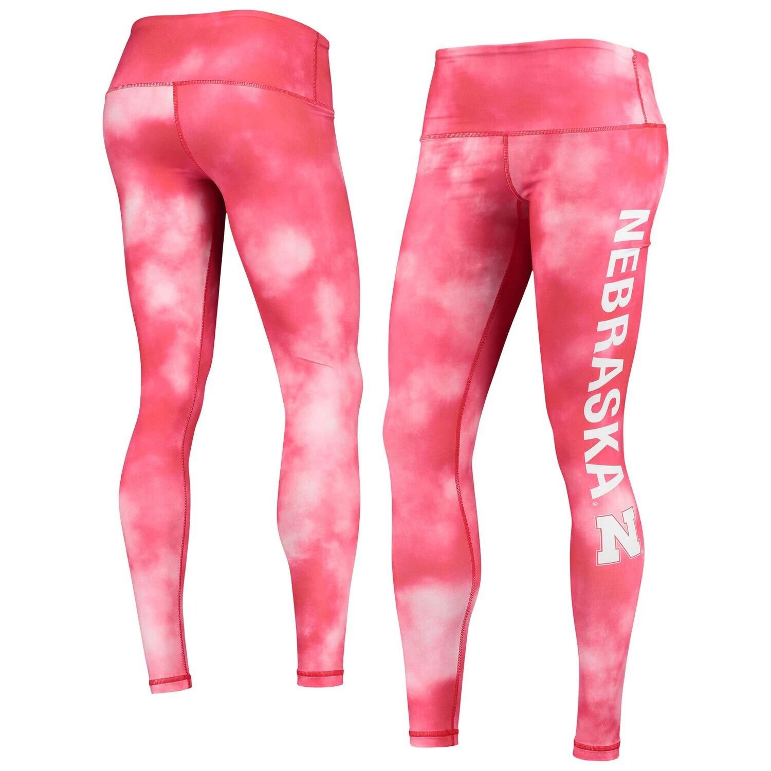 

Женские леггинсы ZooZatz Scarlet Nebraska Huskers Cloud Dye Mist