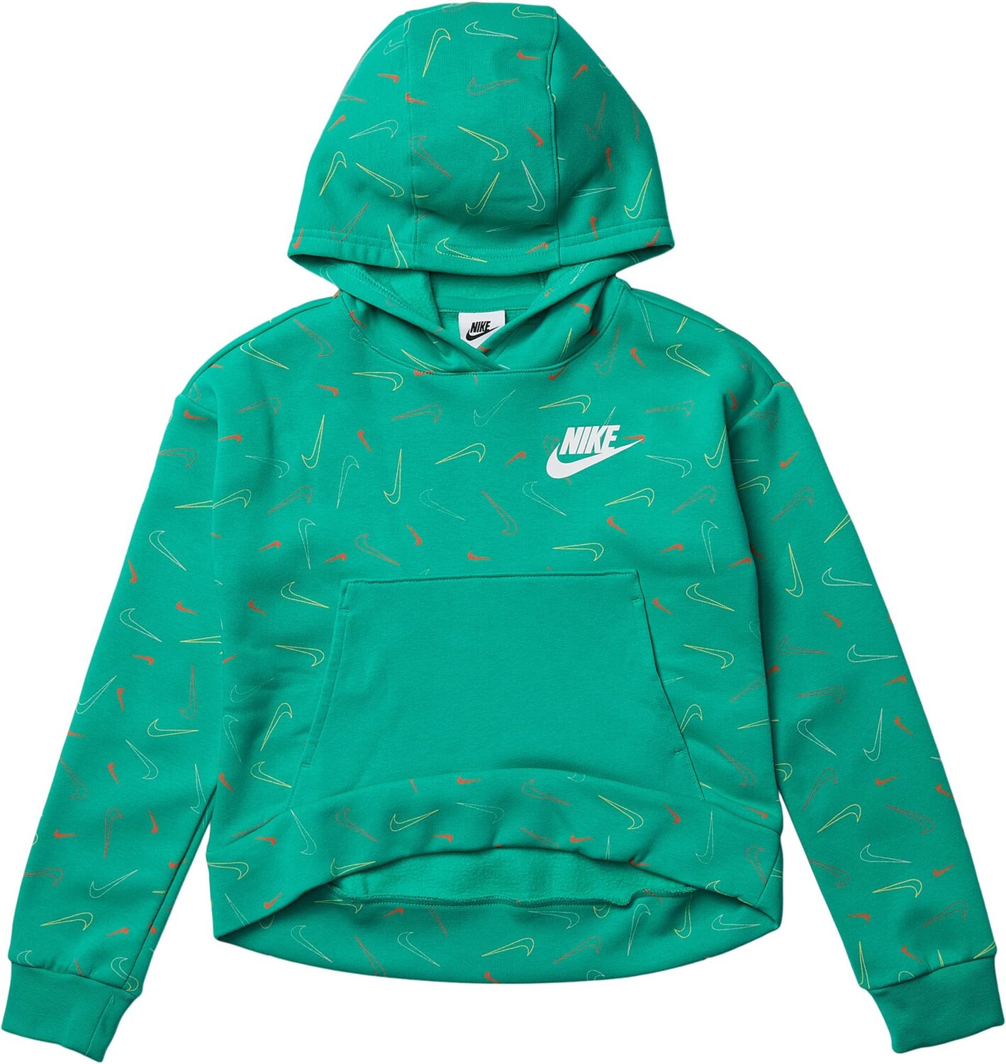 

Худи Nike NSW Fleece Print Hoodie, цвет Roma Green/White